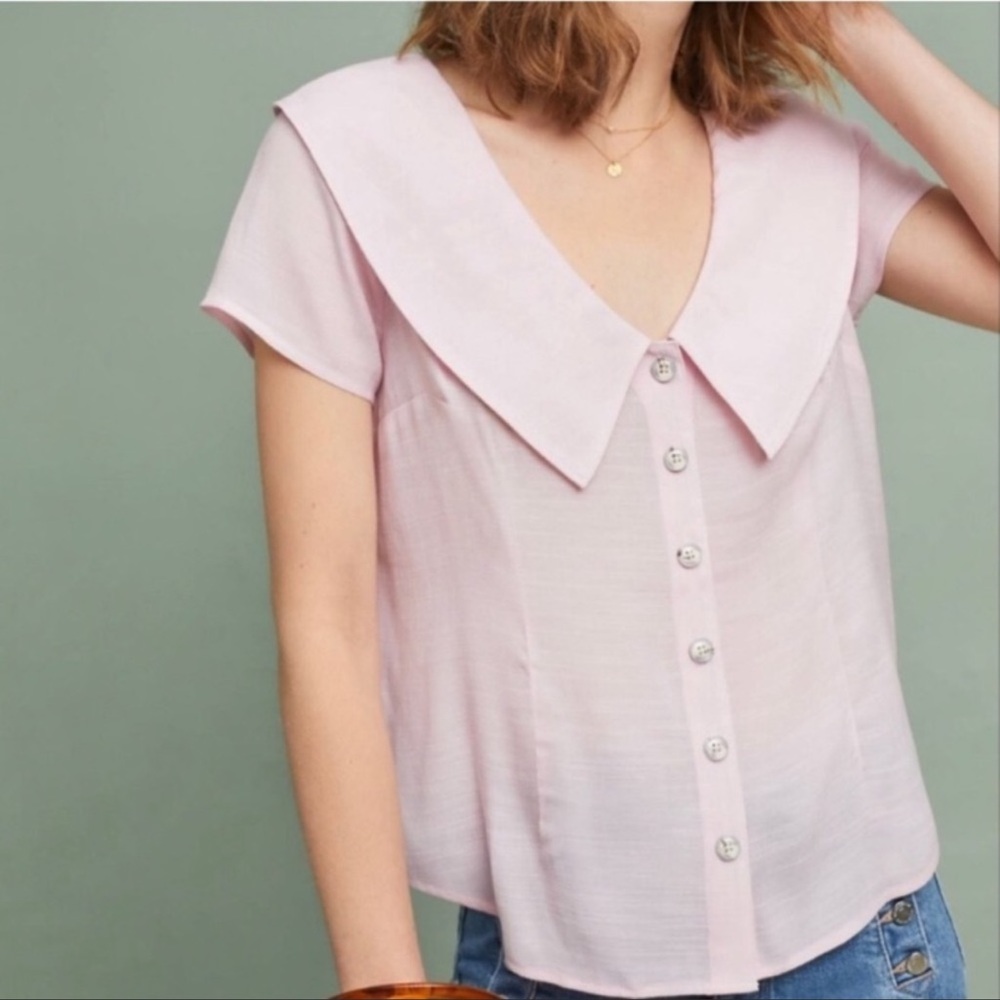 Maeve by Anthropologie Peter Pan Collar Top